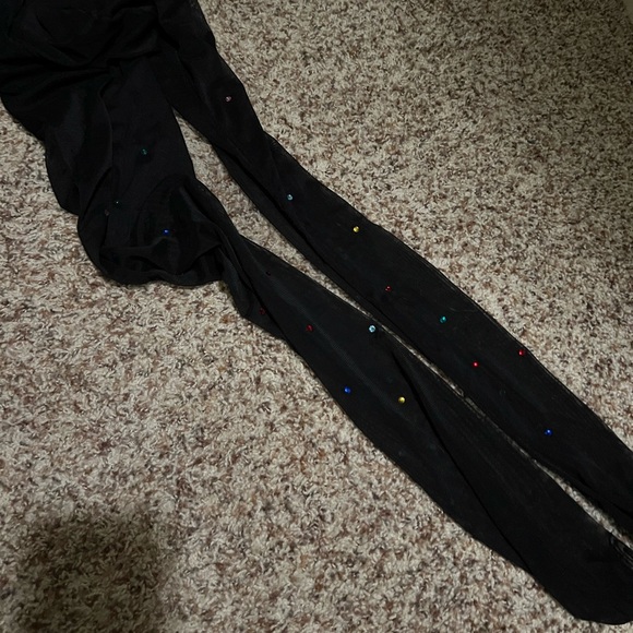 Calzedonia Tulle Tights with Back Line and Multicolor Rhinestones - Picture 5 of 5